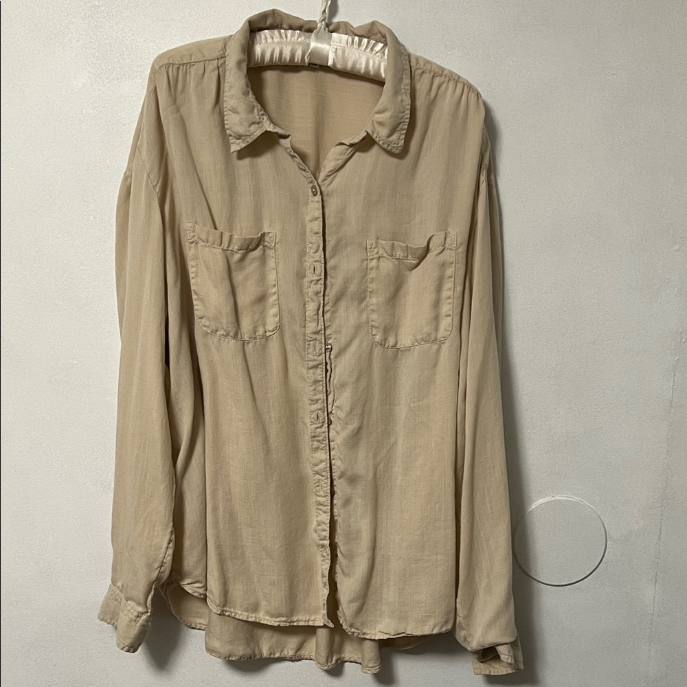 Wonderly Cream Button-Up Shirt